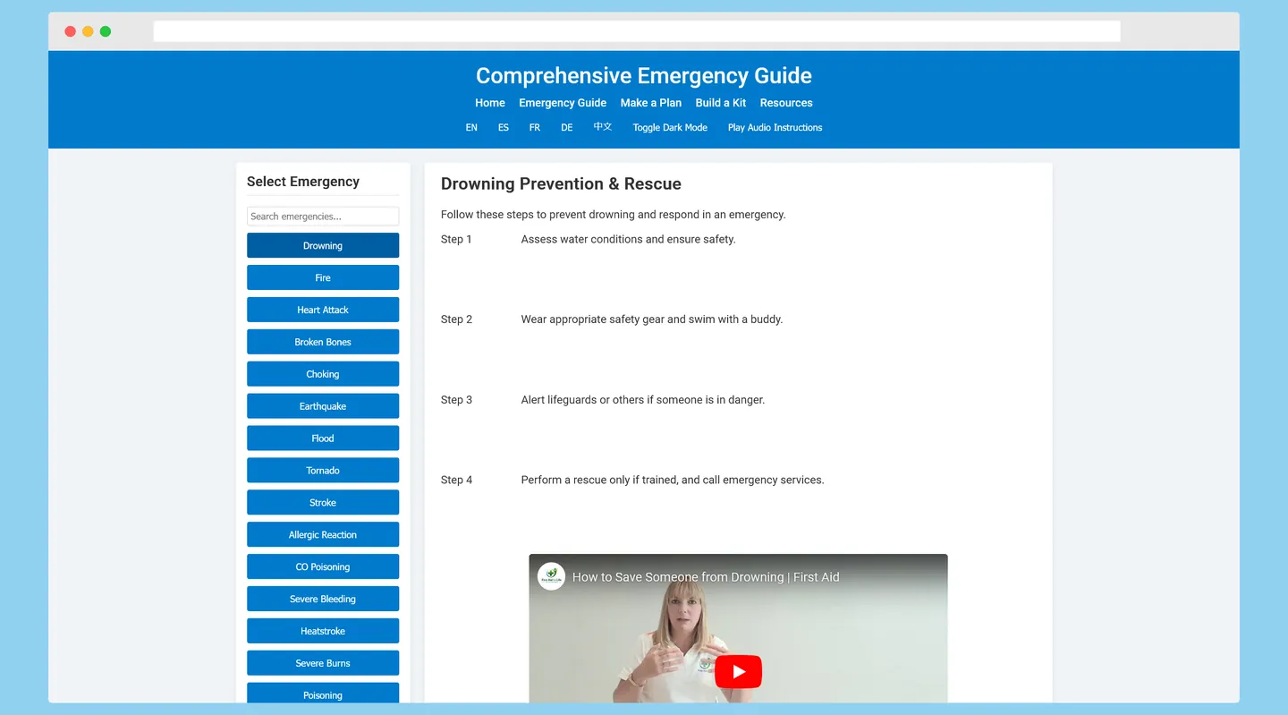 Comprehensive Emergency Guide — drowning prevention and rescue steps